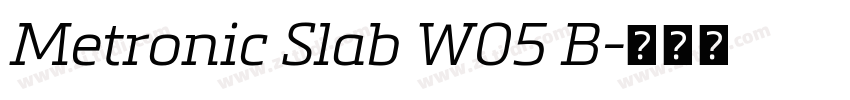 Metronic Slab W05 B字体转换